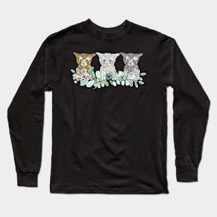 Triple Kitties Long Sleeve T-Shirt